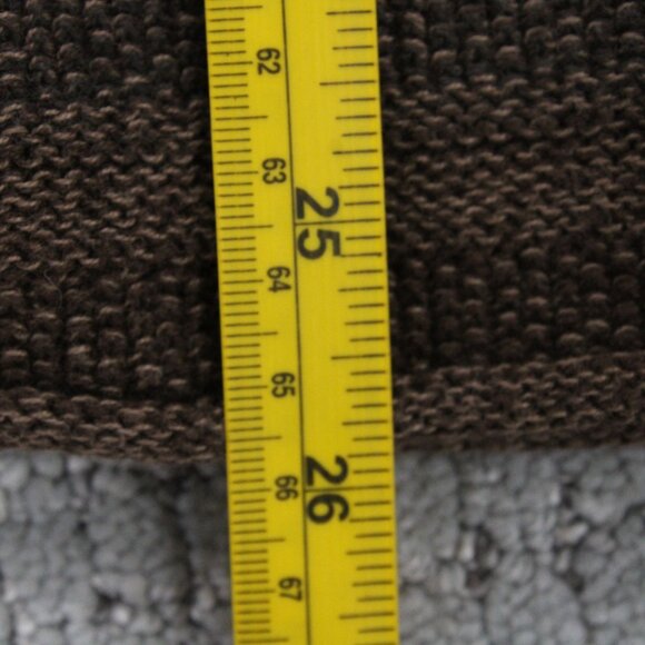 LRL Lauren Jeans Co Sweater Womens Medium M Brown Striped Long Sleeve V Neck - Picture 9 of 9